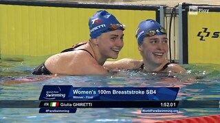 Nuoto - Mondiali paralimpici 2022 - Doppietta Ghiretti-Boggioni nei 100 rana SB4 donne - 12 06 2022 - RaiPlay