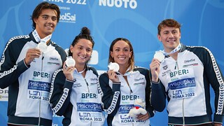 Europei di Nuoto - Nuoto - Argento per la 4x100 mista mista- 12 08 2022 - RaiPlay
