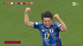 Mondiali di calcio Qatar 2022 - Gol di Tanaka, Giappone - Spagna 2-1 - 01 12 2022 - RaiPlay