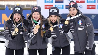 Mondiali di Biathlon 2023 - Oro per l'Italia nella staffetta femminile - 18 02 2023 - RaiPlay