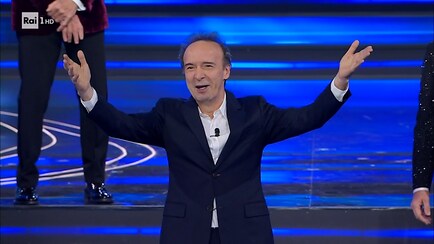 Festival di Sanremo 2023 - Roberto Benigni mattatore all'Ariston - Video -  RaiPlay